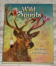 LEANIN TREE Wild Spirits 12 Note Cards #34702~3 each 4 designs~Deer-Bear-Fox-Owl