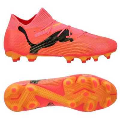 PUMA Future 7 Pro FG/AG - Sunset Glow/Schwarz/Sun Stream Größe:  EU 45/UK 10½
