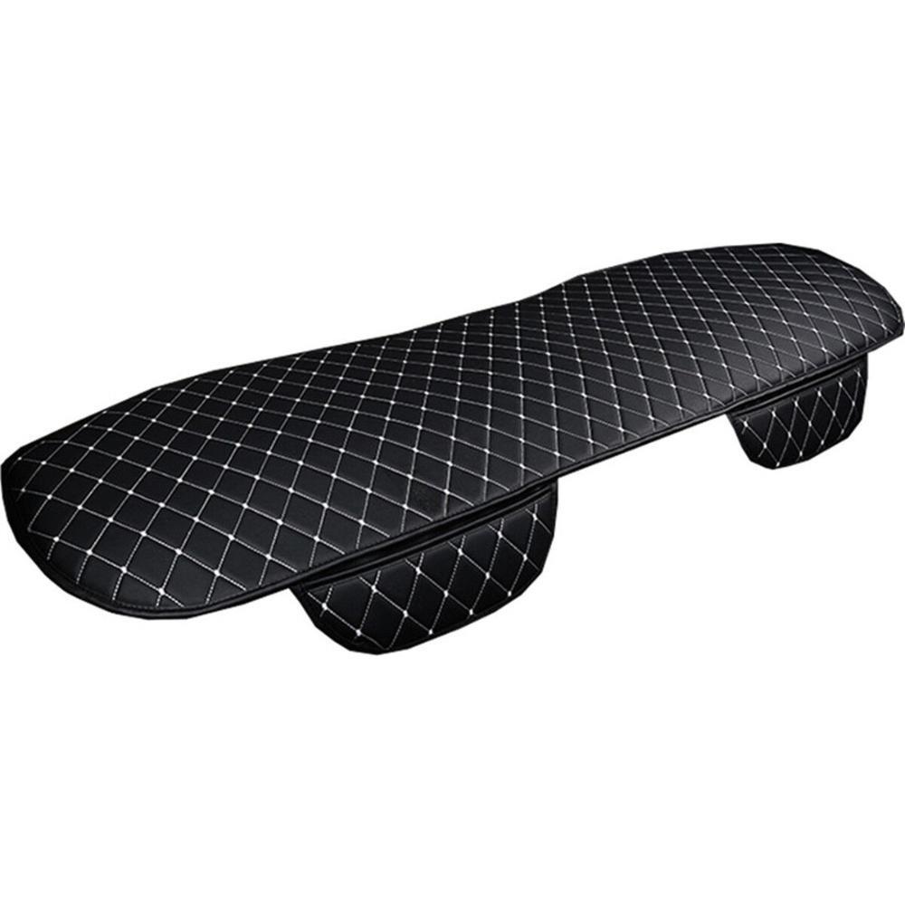 Car Seat Cover Cushion PU Leather Rear Raw Chair Protection Pad Mat Black/White-image