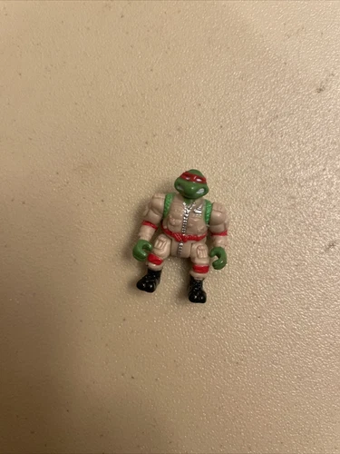 Vintage TMNT Teenage Mutant Ninja Turtles Playmates Mini Raphael Figure Micro 1”