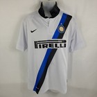 Inter Milan Soccer Jersey #12 FC Football Club Pirelli Nike White Shirt Mens XL