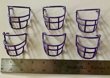 Bobblehead Football Facemasks (Purple) Set of 12