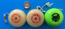 VINTAGE LOT 3 Duncan Glow Imperial NEO YO-YO Yoyo Glow In The Dark USA GID YO YO