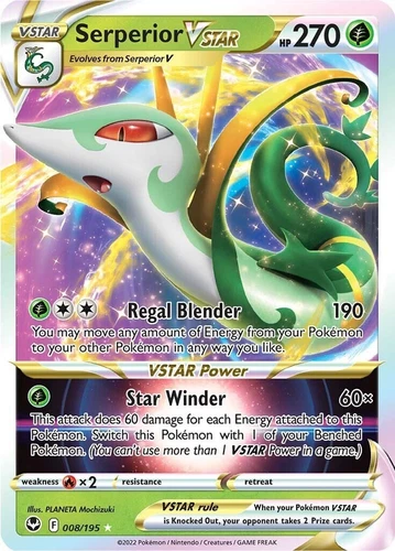 Serperior VSTAR 008/195 Swsh12: Sword & Shield - Silver Tempest