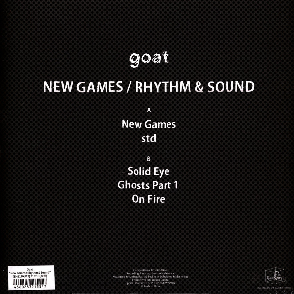 GOAT 『NEW GAMES』 Goat - New Games / Rhythm & Sound (Vinyl LP - 2018 - JP
