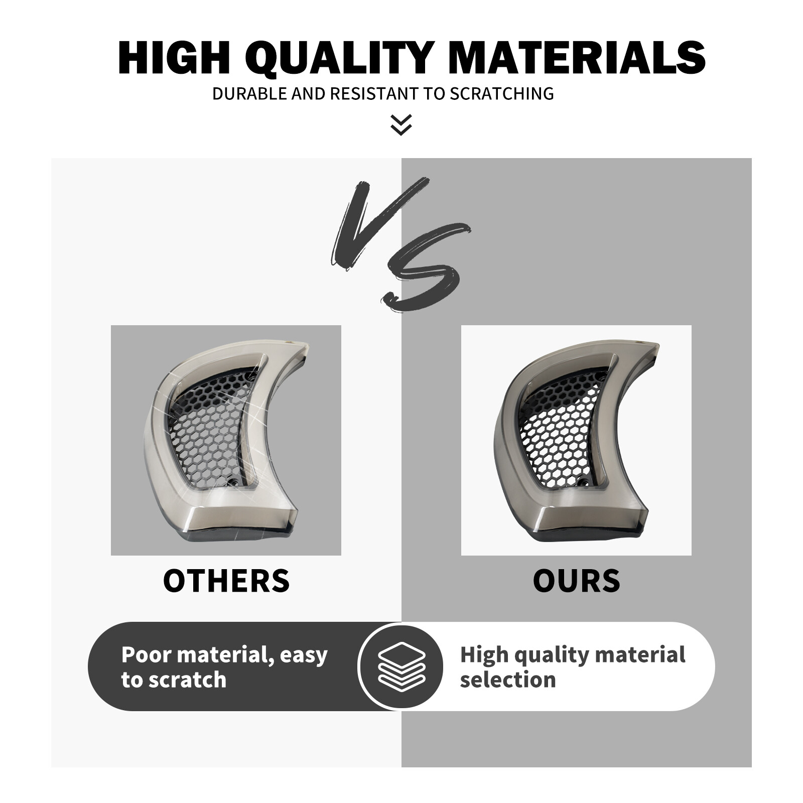 Amber White w/ Smoke Lens Headlight Vent Accent LED Light For Harley Road Glide