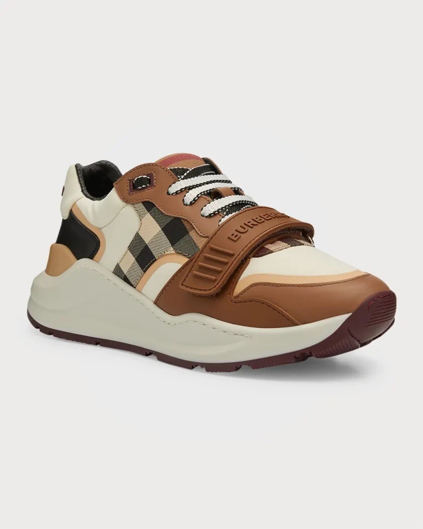 Burberry Ramsey Vintage Check Grip Sneakers WHITEBIRCH BROWN 37EU image 2