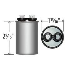 BMI 7.5 uF +/-6% 440VAC/B 50/60 Hz Motor Run Capacitor Replaces C107558550072