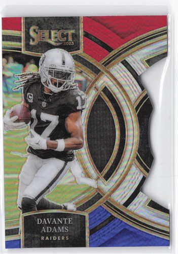 2023 Panini Select Davante Adams #182 Red and Blue Prizms Die-Cut - 第 1/2 張圖片