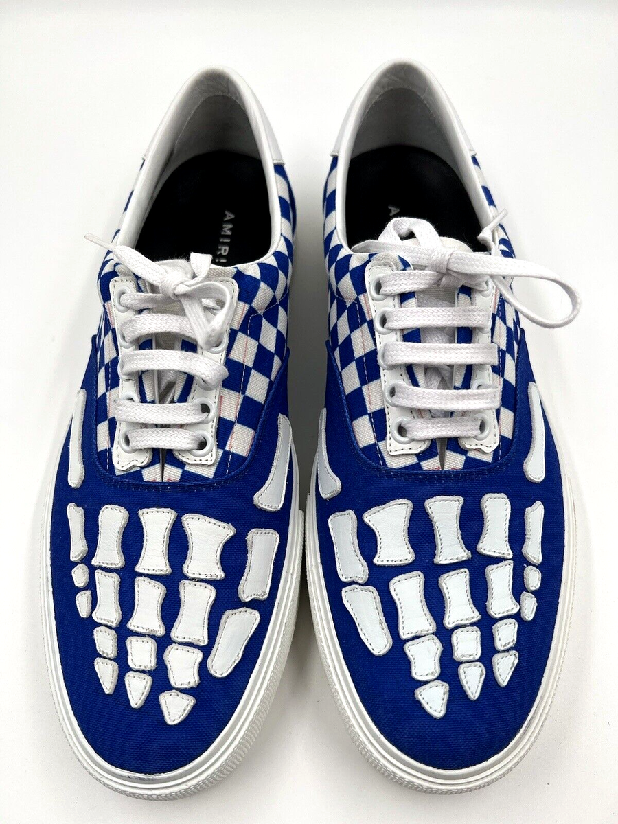 AMIRI Canvas Sneakers Mens 43 US 10 UK 9 Checkered Skeleton AMIRI Canvas Sneakers Mens 43 US 10 UK 9 Checkered Skeleton