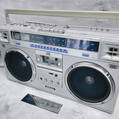 Victor RC-M70 AM FM Stereo Radio Cassette Recorder Silver RCM70 M-70 Tested JP