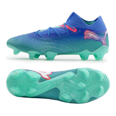 Puma Future 7 FG Soccer Cleats Blue Teal Pink Men\'s Size 11 Soccer 107916 Puma Future 7 Ultimate FG/AG Blue Green | Mercari main image 4