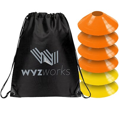 WYZworks Football Goal Line Marker Cone Orange Yellow Team Sport Outdoor Sport 