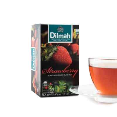 Dilmah STRAWBERRY flavored Ceylon black tea  30g  20 tea bags