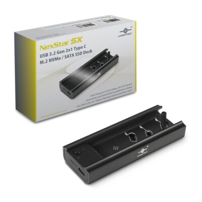 Vantec NexStar SX, USB 3.2 Gen 2x1 Type C M.2 NVMe/SATA SSD Dock