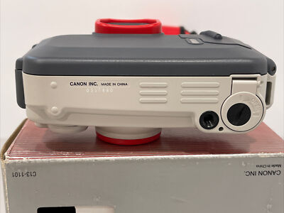 Canon Sure Shot WP-1 35mm Film Camera w/ Strap, Case, Box, Open