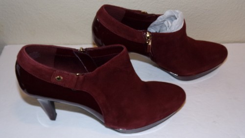 NEW Bandolino Size 8.5M Wikoli Sangria Velvet Ankle Boots Side Zip 2.75" Heel - Picture 5 of 12