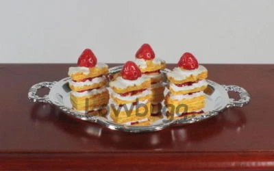 LOVVBUGG Tray & Strawberry Short cake s for American Girl Doll Food FREESHIP ADDS! LovvU!