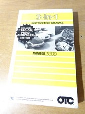Otc System 2000 Gm Ford Chrysler Instruction Manual 3-in-1 1990 Systems Otc System 2000 Gm Ford Chrysler Instruction Manual 3-in-1 1990 Systems