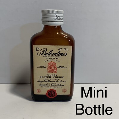 Ballantine's Miniature Scotch Whiskey Liquor Bottle Empty  Size 3 3/4  Tall