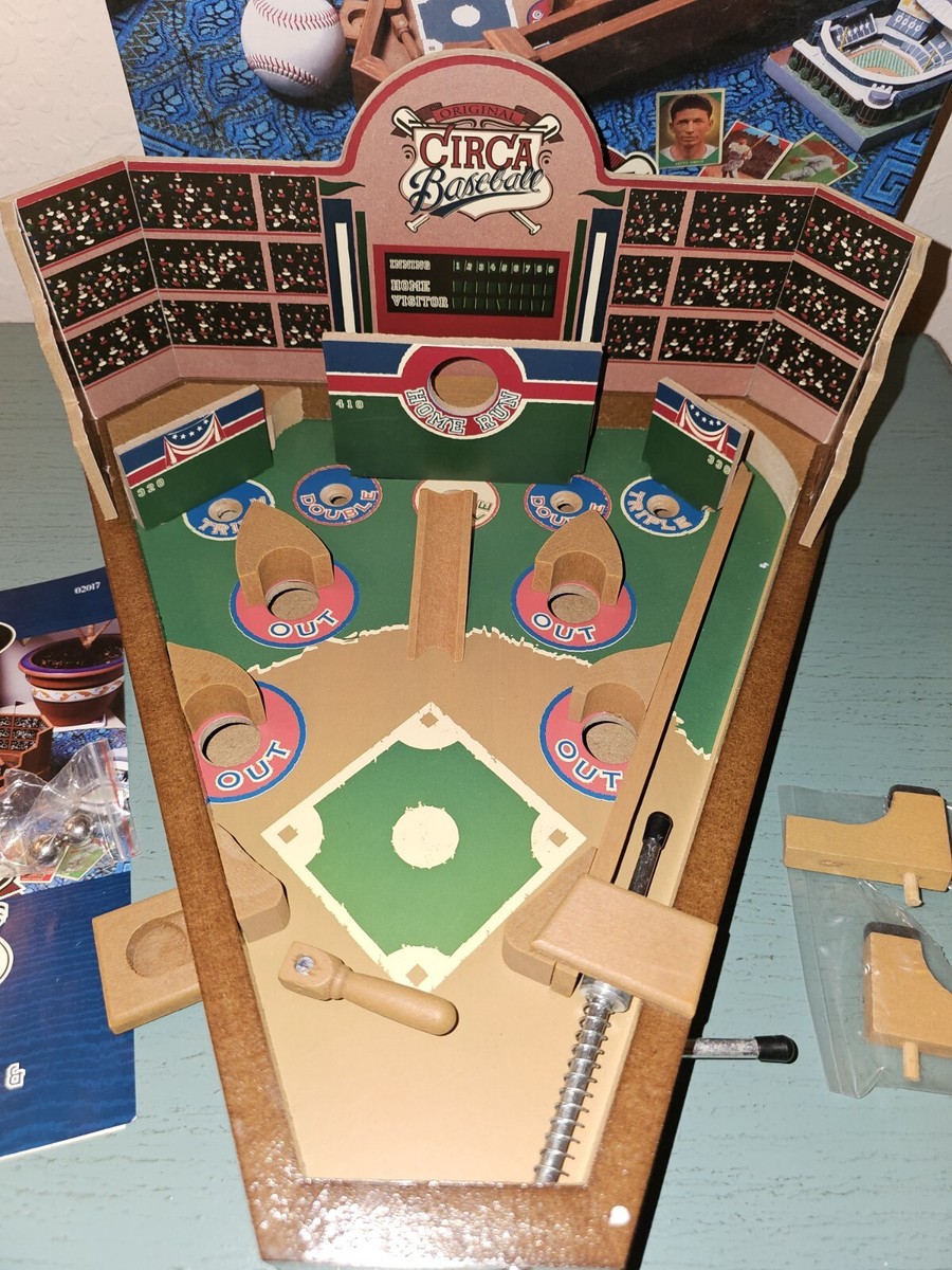 Table Top Wooden Baseball Pinball Game-New, Front Porch Classics