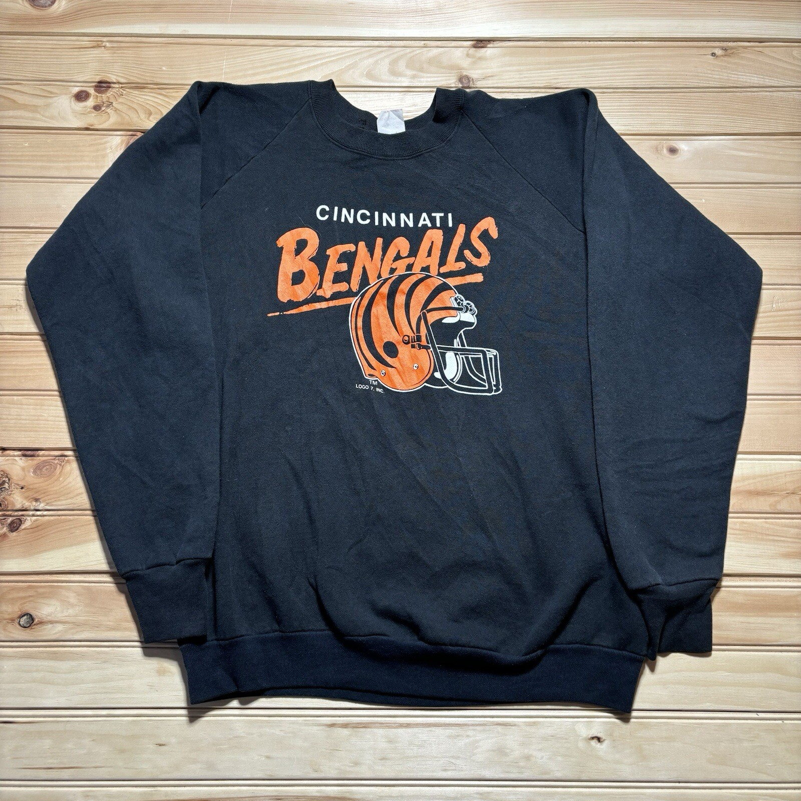 Vintage 80s Cincinnati Bengals NFL Spellout Crewneck Sweatshirt Size M/L
