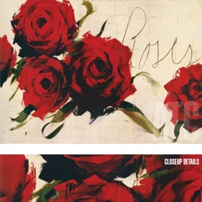 50W"x34H" ROSES by ANTONIO MASSA - BOLD FLORAL VALENTINE'S FLOWERS CANVAS