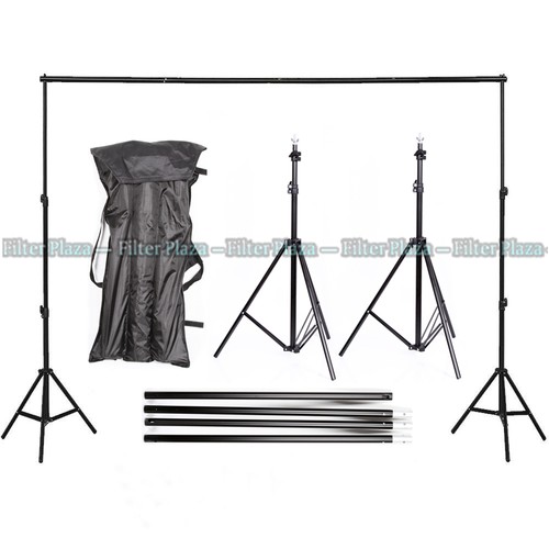 10Ft PRO Photography Photo Muslin Background Support Stand Backdrop Crossbar Kit
