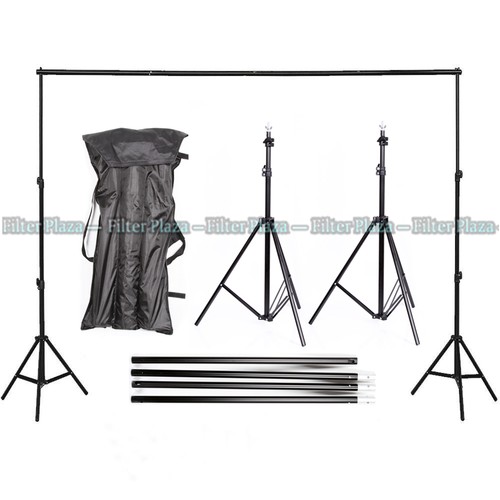 10Ft PRO Photography Photo Muslin Background Support Stand Backdrop Crossbar Kit - Picture 1 of 9