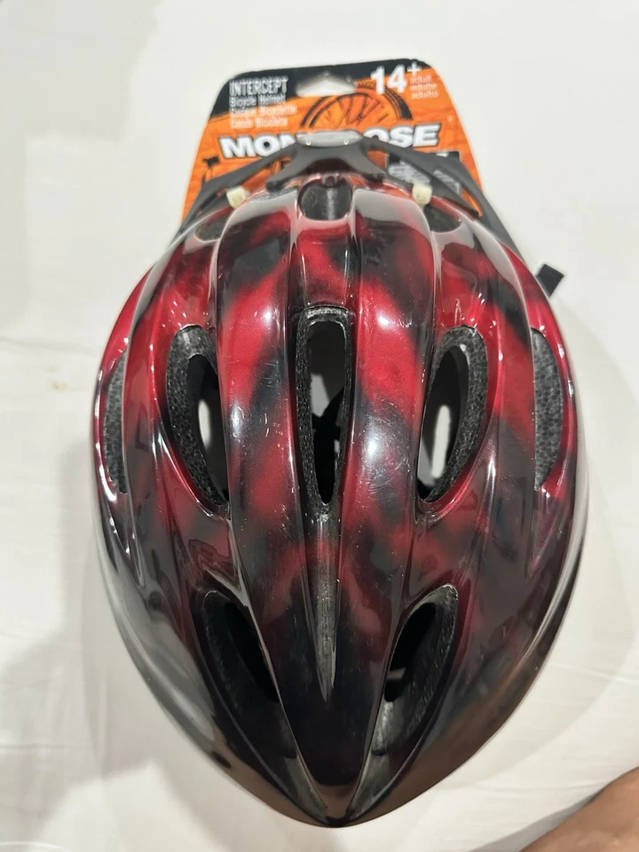 Mongoose “Intercept” Bike Helmet Red And Black W/Adjustable Strap NWT - Image 2 of 4