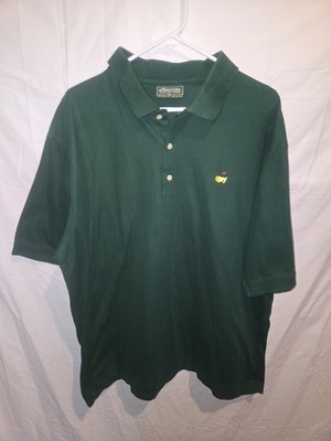 Vintage Masters Collection Augusta Mens Green Golf Polo Shirt XXL 60's Two-Ply