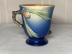ROSEVILLE POTTERY, PINECONE, BLUE MUG, WATER SET, NICE CRISP MOLD AND COLOR~~~