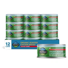 Wild Planet Organic Roasted Chicken Breast Skinless Boneless 5oz 12 Pack