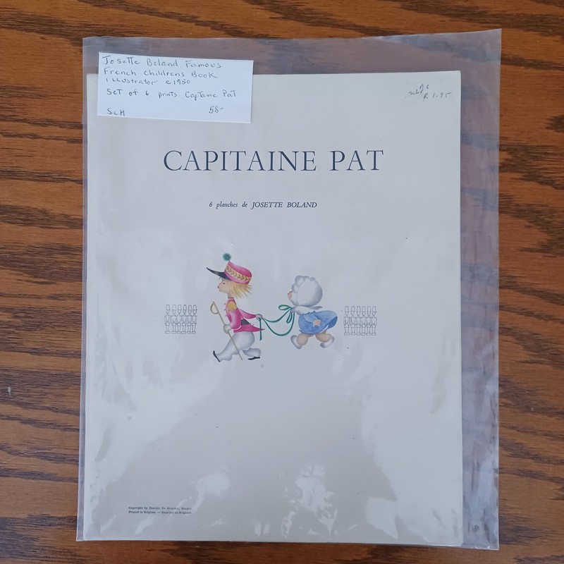 Capitaine Pat 6 Vintage Prints by Josette Boland French Childrens Illustrator