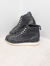ADIDAS ORIGINALS SUPERSTAR LEATHER BOOTS - BLACK UNISEX H00241 - UK 6.5 US 7