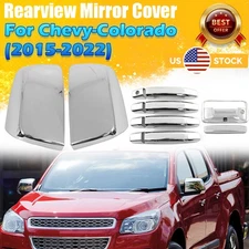 Mirror + Door Handle + Tailgate Cover Trim Chrome For Chevy Colorado CANYON 15+