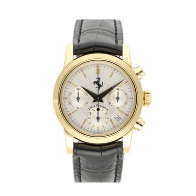 GIRARD PERREGAUX FERRARI 38MM REF. 8020 CHRONOGRAPH SILVER DIAL GELBGOLD
