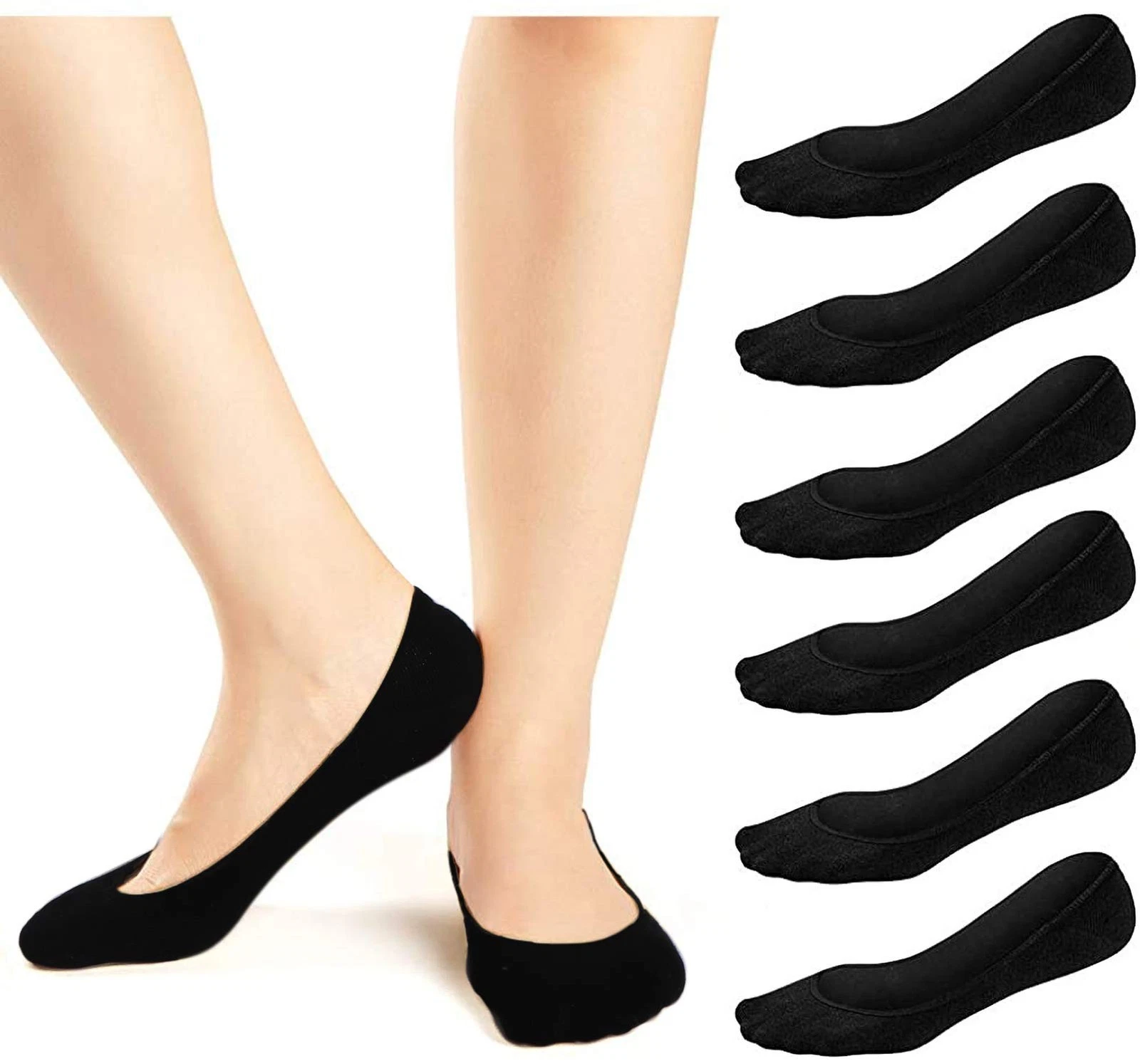 Women No Show Socks Ultra Low Cut Liner Socks Non Slip Invisible Socks for