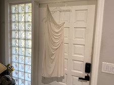 Ralph Lauren White Evening Knee Length One Shoulder Dress Size 12