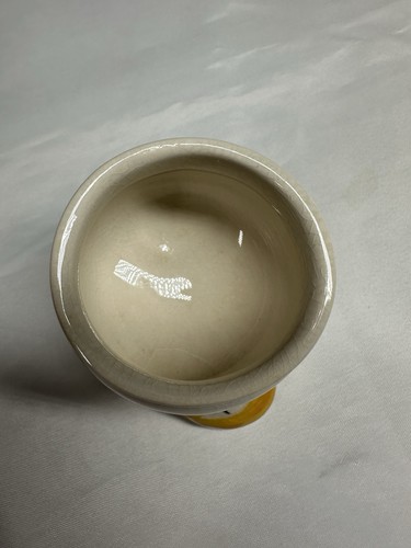 Vintage Carlton walking egg cup ceramic carltonware lustre pottery Yellow Stripe - Picture 7 of 8