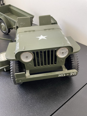 Vintage 1965 Hasbro GI JOE Official Military Jeep & Trailer 7000