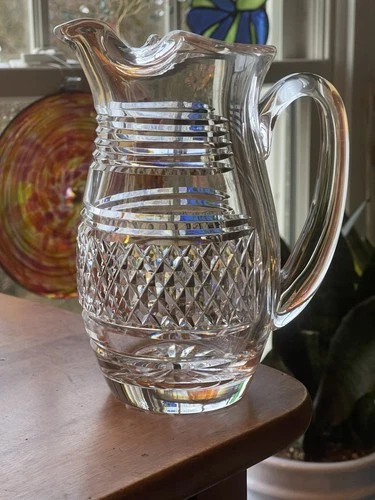Vintage Waterford Crystal Castletown Pattern Martini Pitcher with Ice Lip 7-1/2"