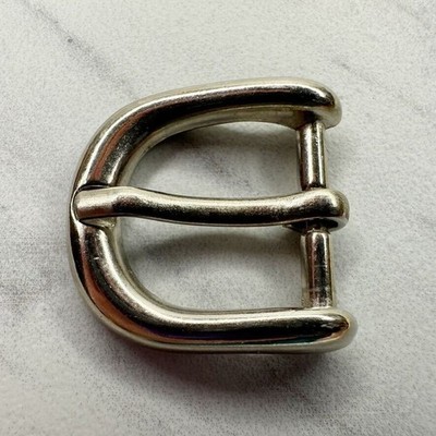 Small Silver Tone Simple Basic Belt Buckle