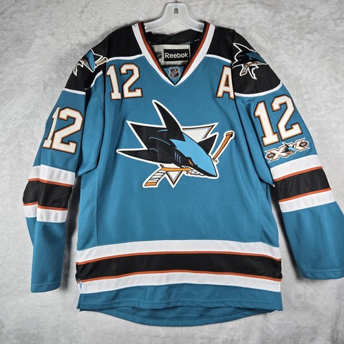 Reebok San Jose Sharks Sharkie Mascot Jersey Sewn Mens Size 52 Large Teal