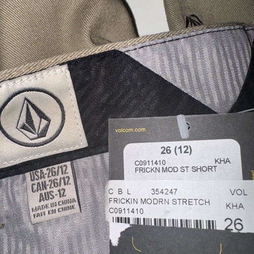 Volcom Freakin Big Boys Youth Size 26 (12) Stretch Skater Shorts School Uniform - Picture 4 of 7