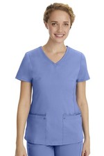 Healing Hands Women's Scrub Top V-Neck with 2 Pockets, 2-Way Medium, Ceil
