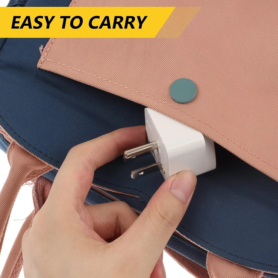 1-1000Pcs European EU To US American Adapter Plug Converter Euro Asia to USA Lot - Image 4 of 4