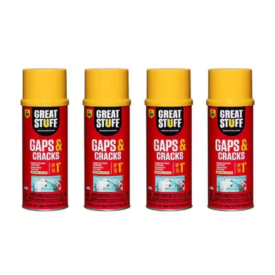 4 Cans Dow Great Stuff Gaps & Cracks Expanding Foam Sealant Insulation 12oz