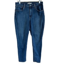 Levi's 721 High Rise Skinny Jeans Women's Size 32 Blue Stretch Denim