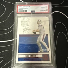 2021 JOSH ALLEN PANINI ENCASED NFL FOOTBALL RUBY /15 PSA 10 Super low pop 